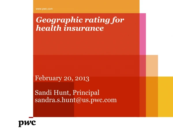 Geographic rating for health insurance