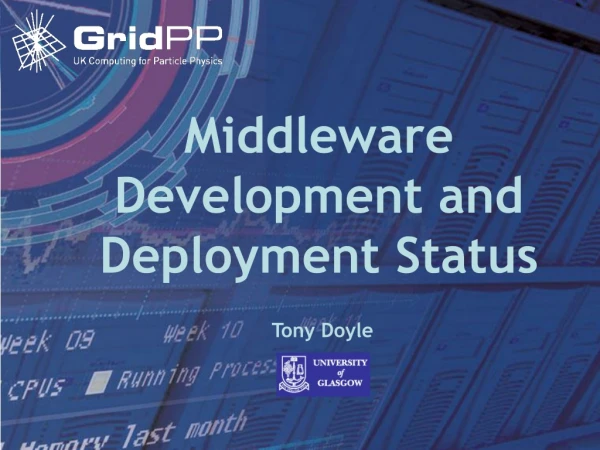 Middleware Development and Deployment Status