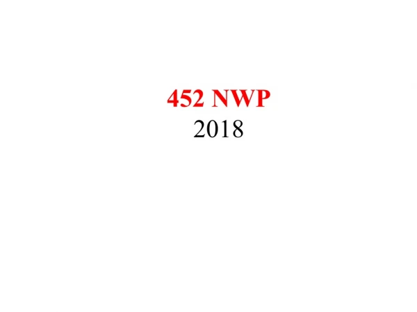452 NWP 2018