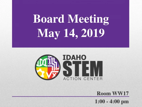Board Meeting May 14, 2019