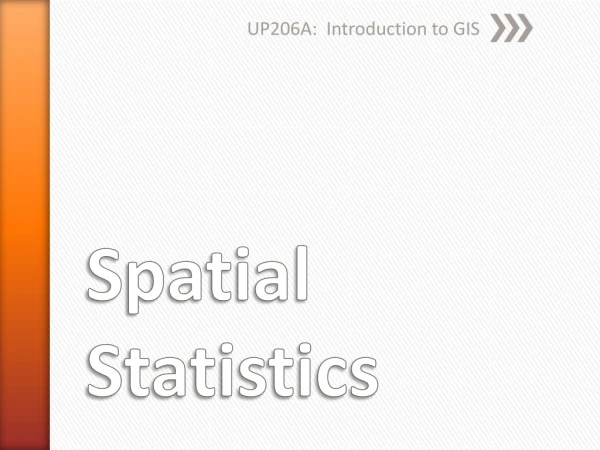 Spatial Statistics