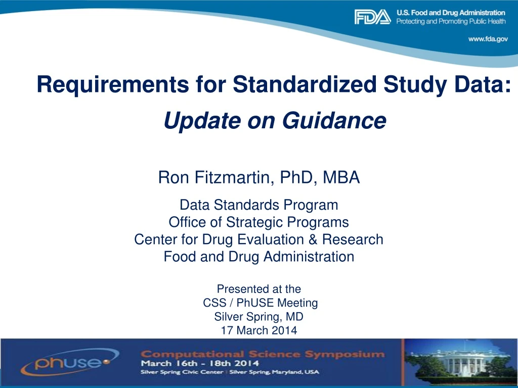 requirements for standardized study data update