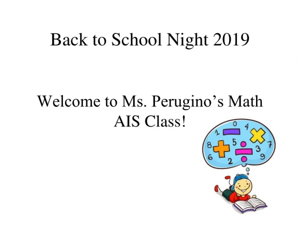 Back to School Night 2019