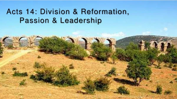 Acts 14: Division &amp; Reformation, Passion &amp; Leadership