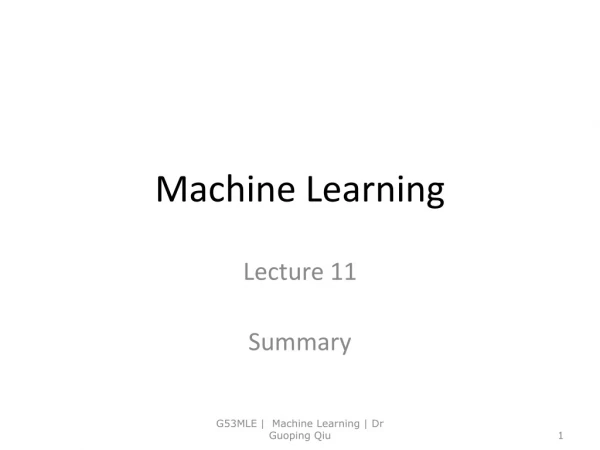 Machine Learning