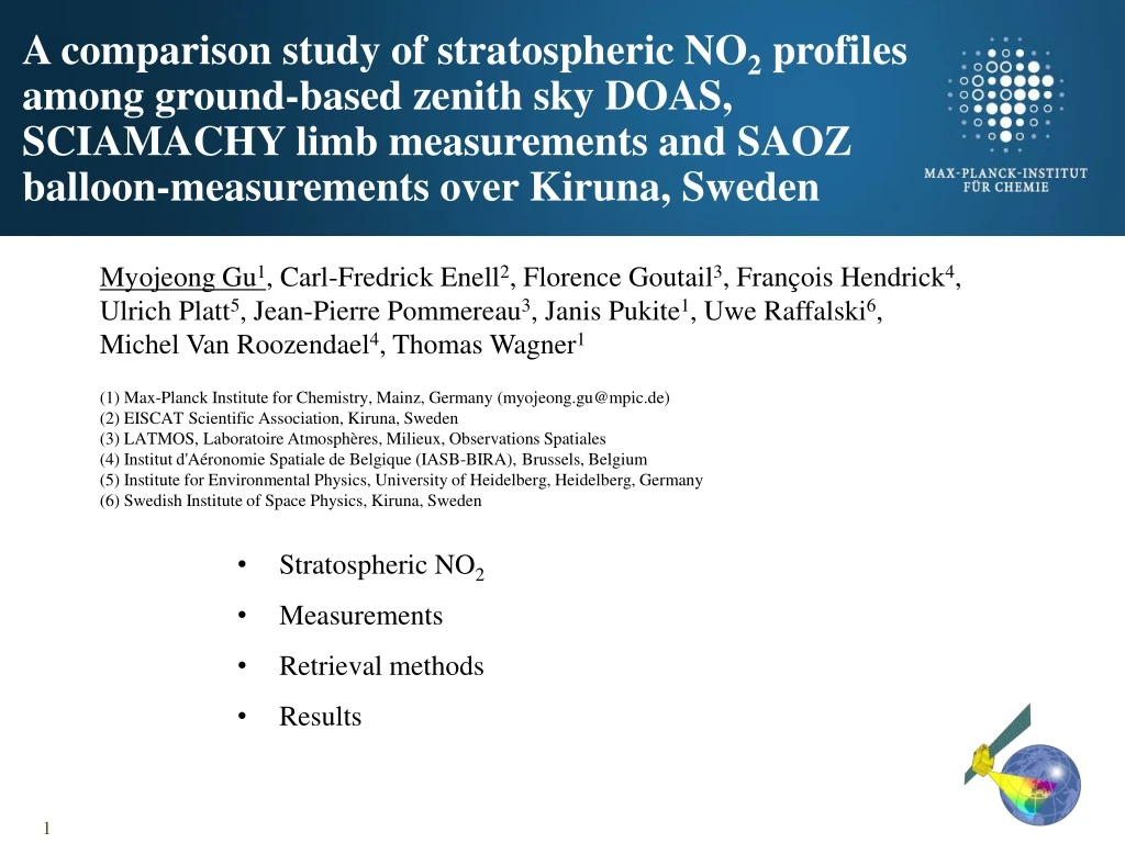 a comparison study of stratospheric no 2 profiles