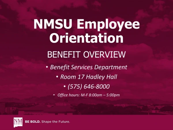 NMSU Employee Orientation