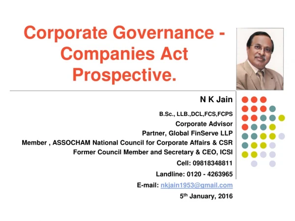 Corporate Governance - Companies Act Prospective.