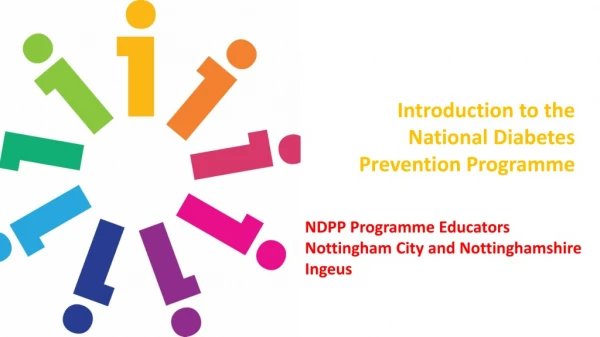 Introduction to the National Diabetes Prevention Programme