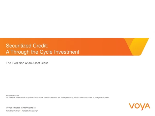 Securitized Credit: A Through the Cycle Investment