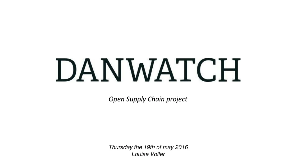 open supply chain project
