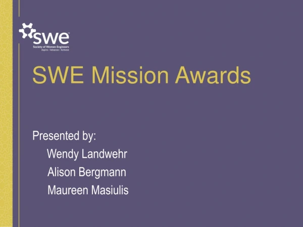SWE Mission Awards