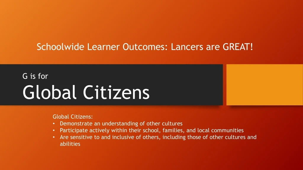 schoolwide learner outcomes lancers are great