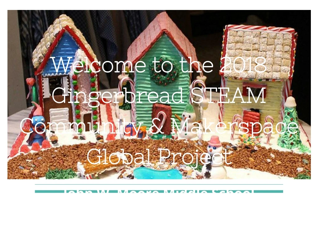 welcome to the 2018 gingerbread steam community makerspace global project