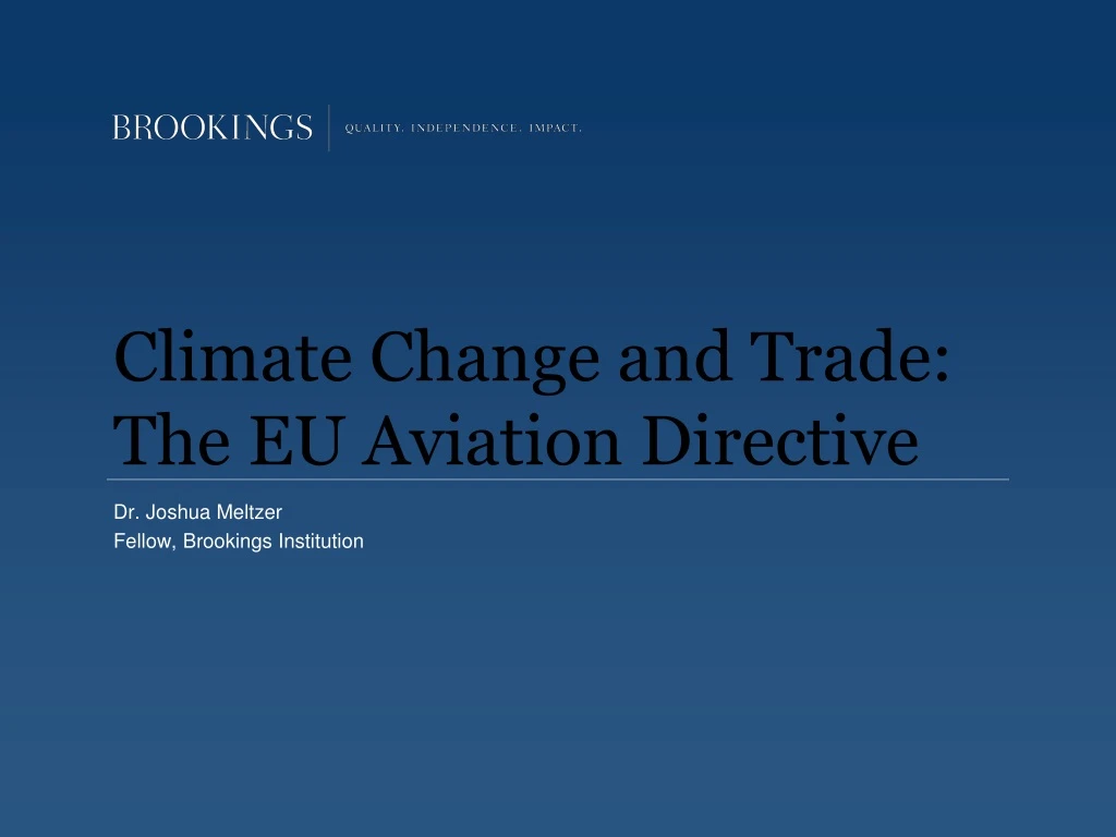 climate change and trade the eu aviation directive