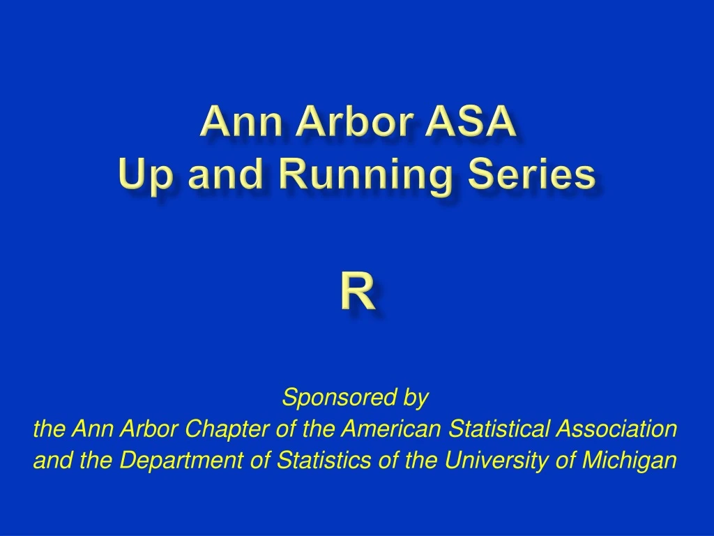 ann arbor asa up and running series r