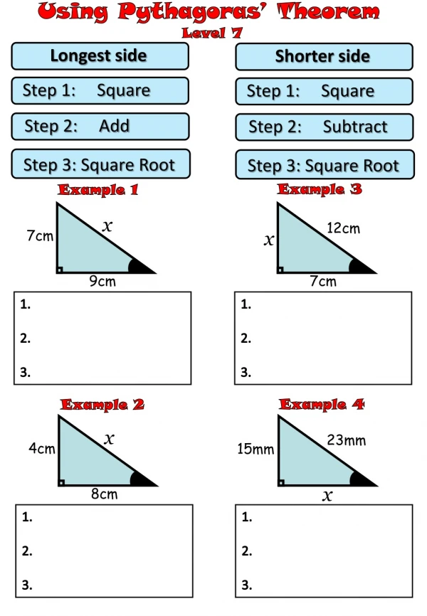 Using Pythagoras’ Theorem