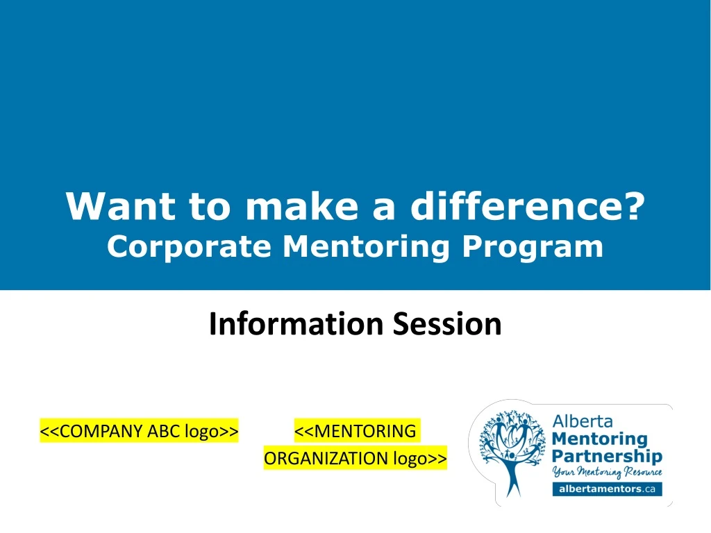 want to make a difference corporate mentoring program