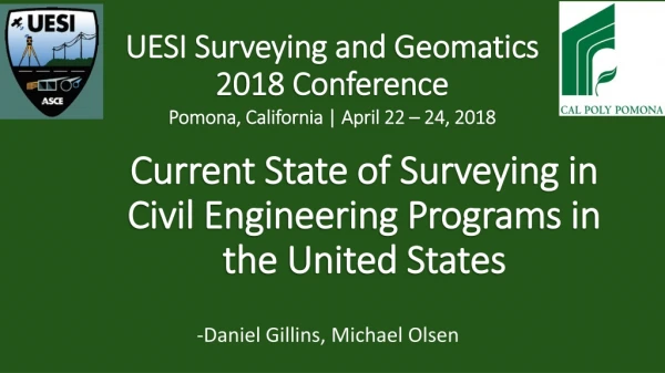 Current State of Surveying in Civil Engineering Programs in the United States