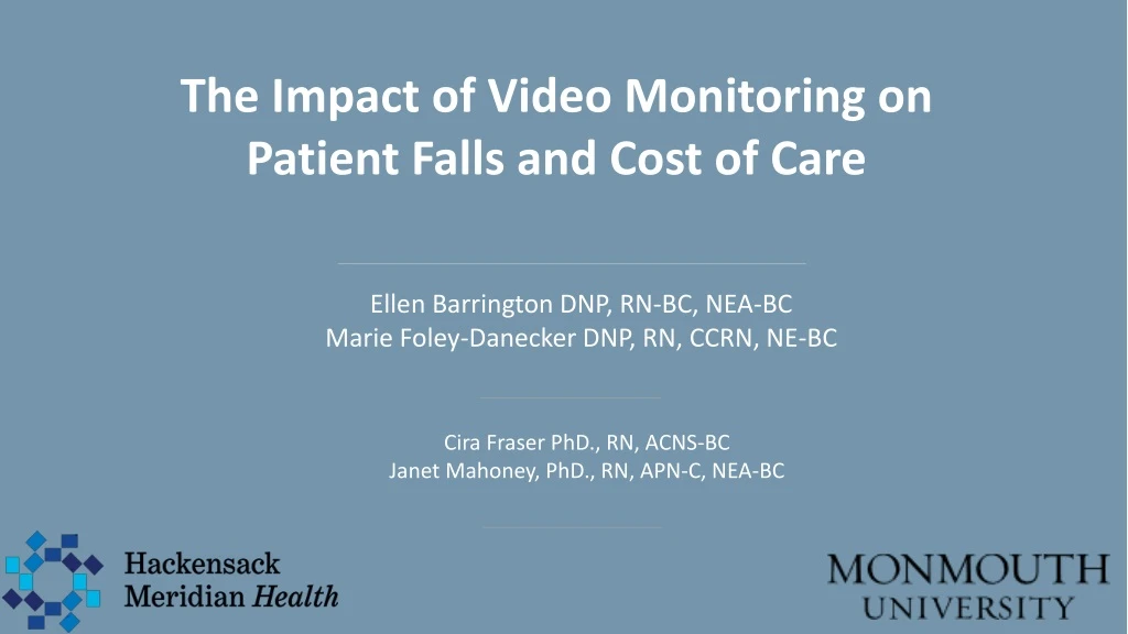 the impact of video monitoring on patient falls