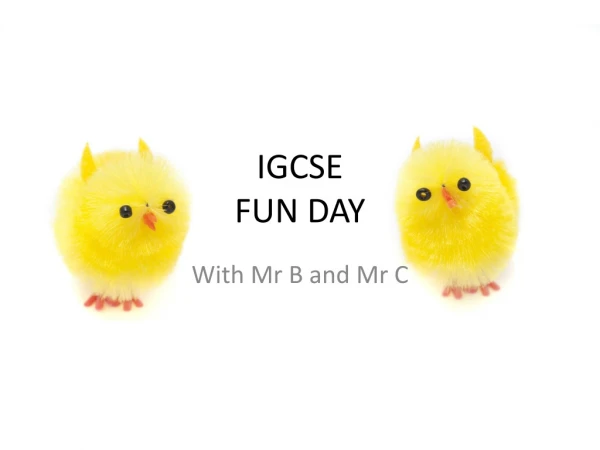 IGCSE FUN DAY