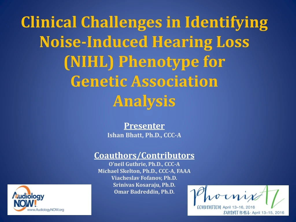 clinical challenges in identifying noise induced