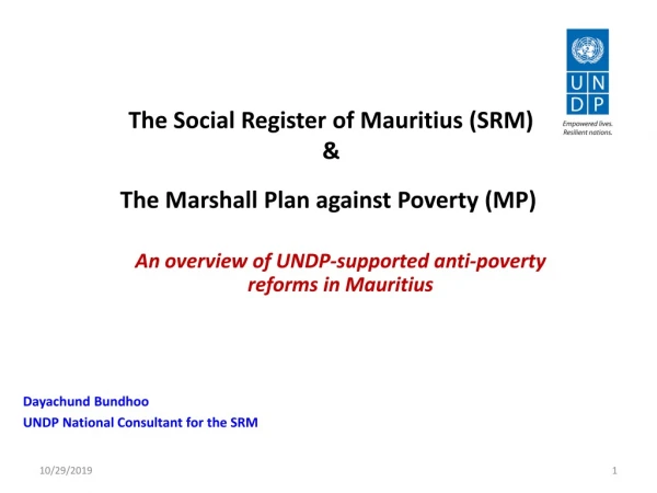 The Social Register of Mauritius (SRM) &amp;