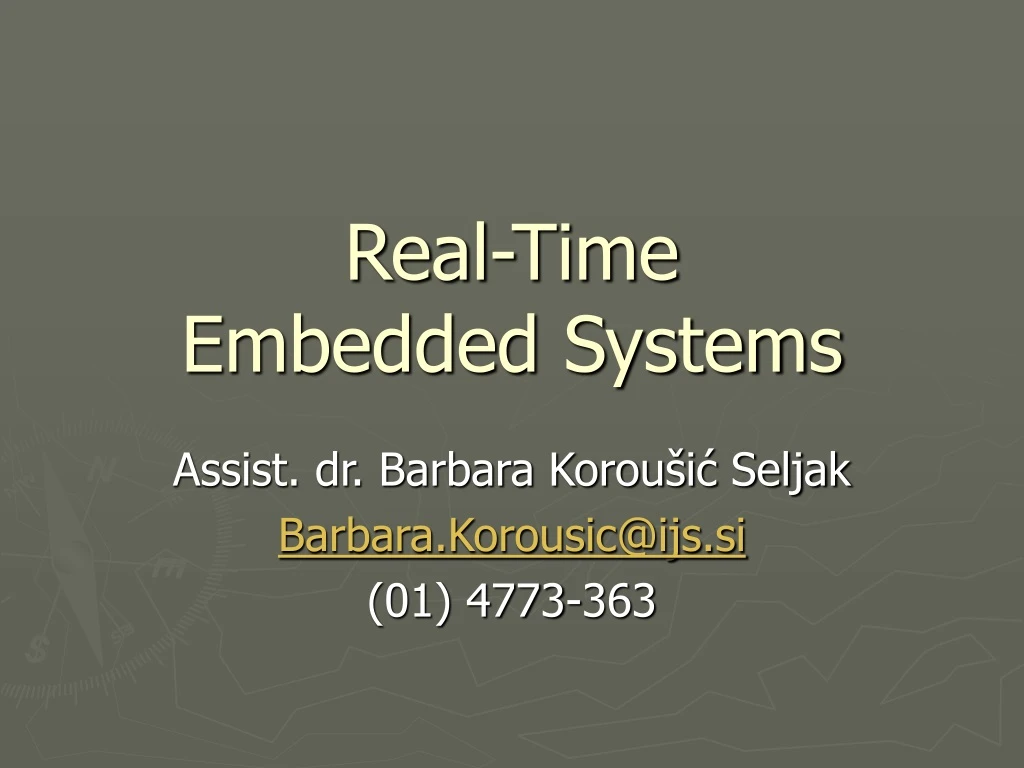 real time embedded systems