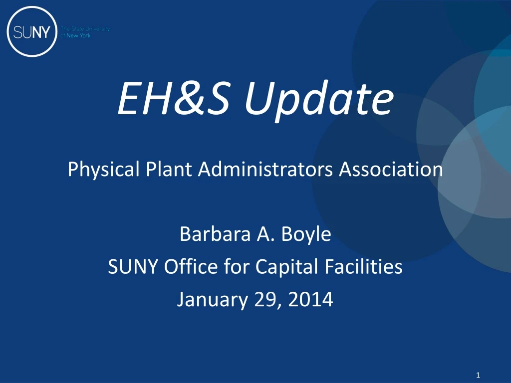 eh s update physical plant administrators association