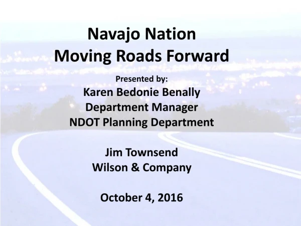 Navajo Nation Moving Roads Forward