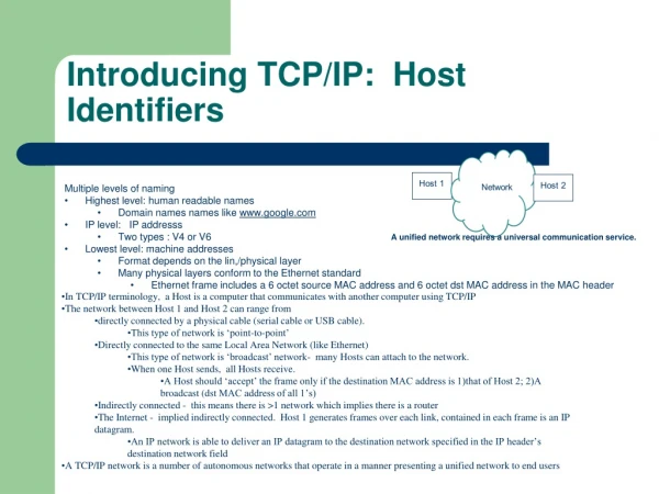 Introducing TCP/IP: Host Identifiers