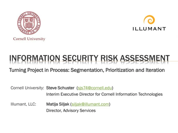 Information SECURITY Risk Assessment