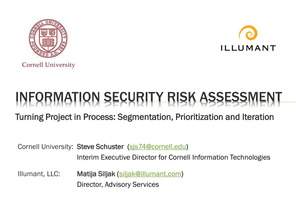 information security risk assessment