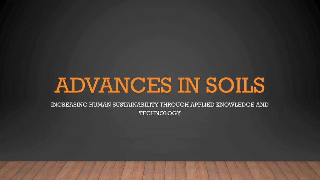 advances in soils