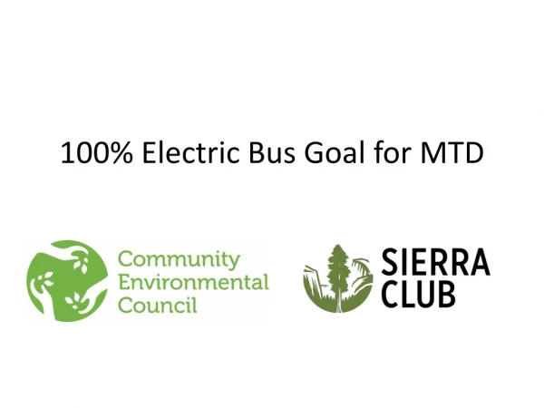 100% Electric Bus Goal for MTD