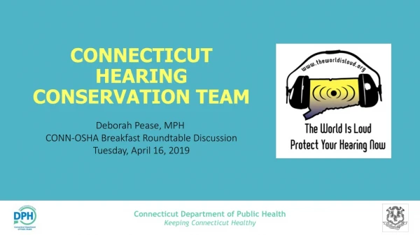 Connecticut Department of Public Health Keeping Connecticut Healthy