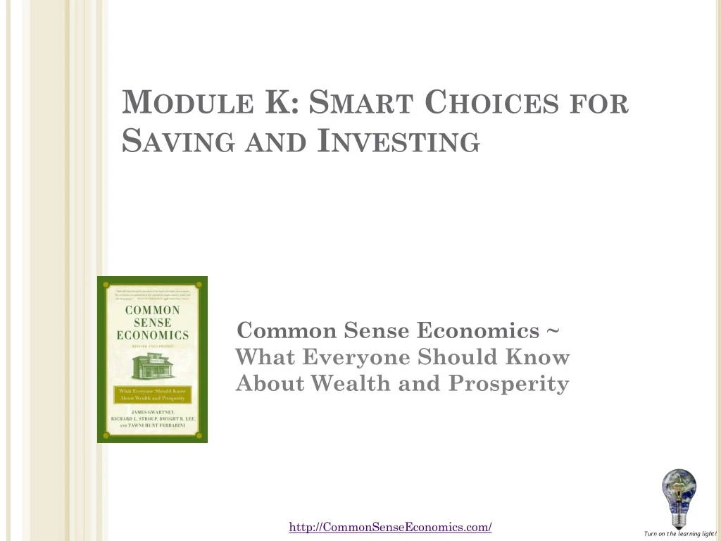 module k smart choices for saving and investing