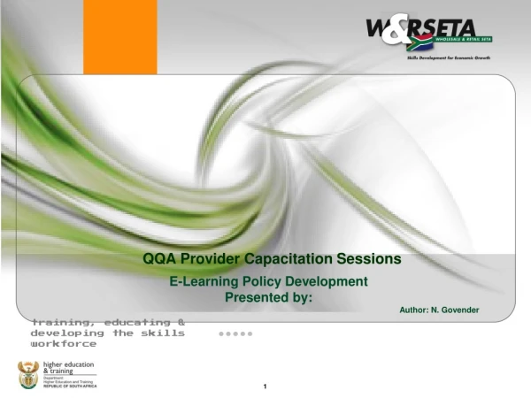 QQA Provider Capacitation Sessions