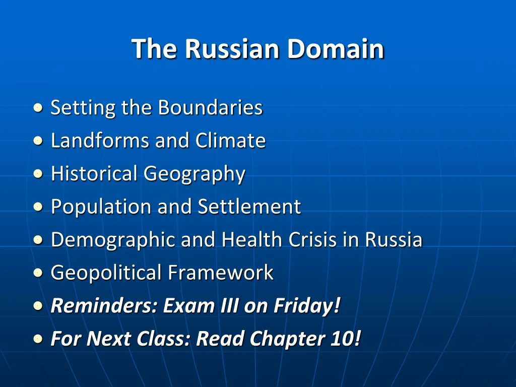 the russian domain