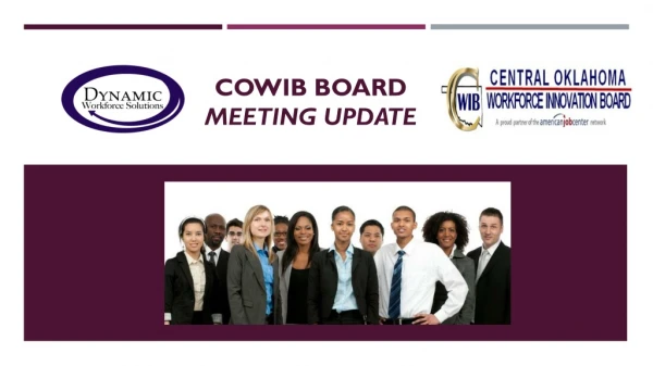 COWIB Board Meeting Update
