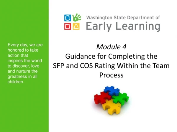 Module 4 Guidance for Completing the SFP and COS Rating Within the Team Process