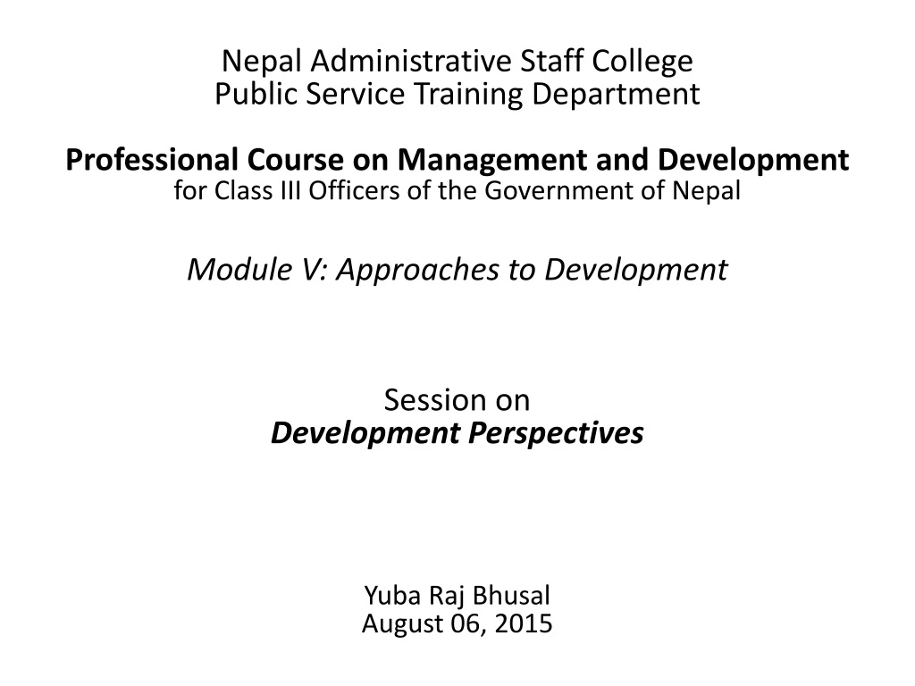 nepal administrative staff college public service