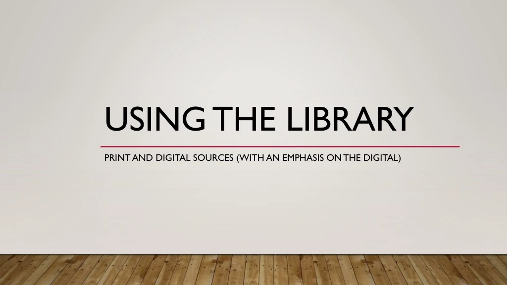 using the library