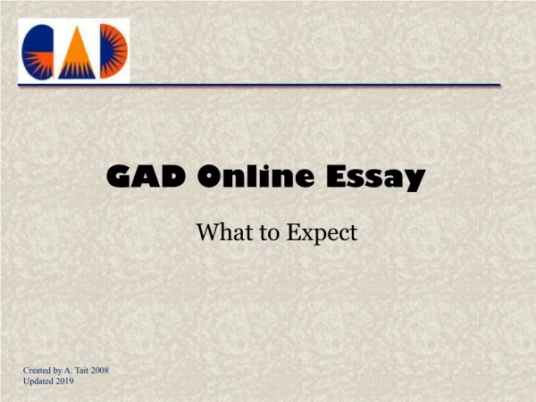 GAD Online Essay