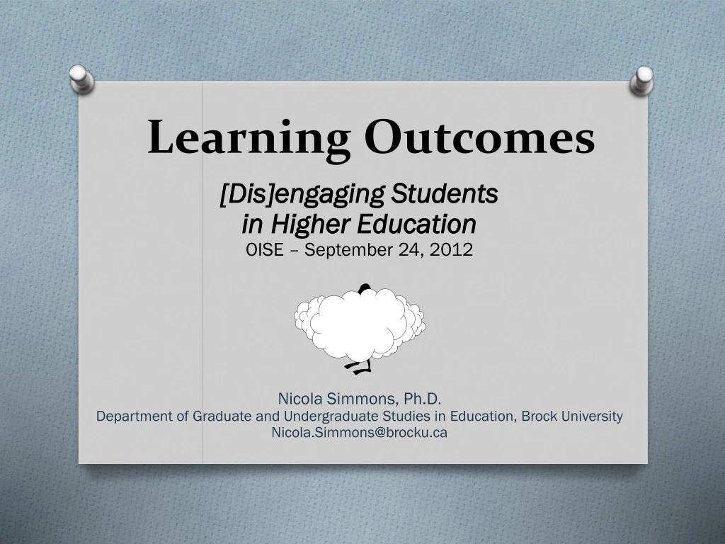 learning outcomes