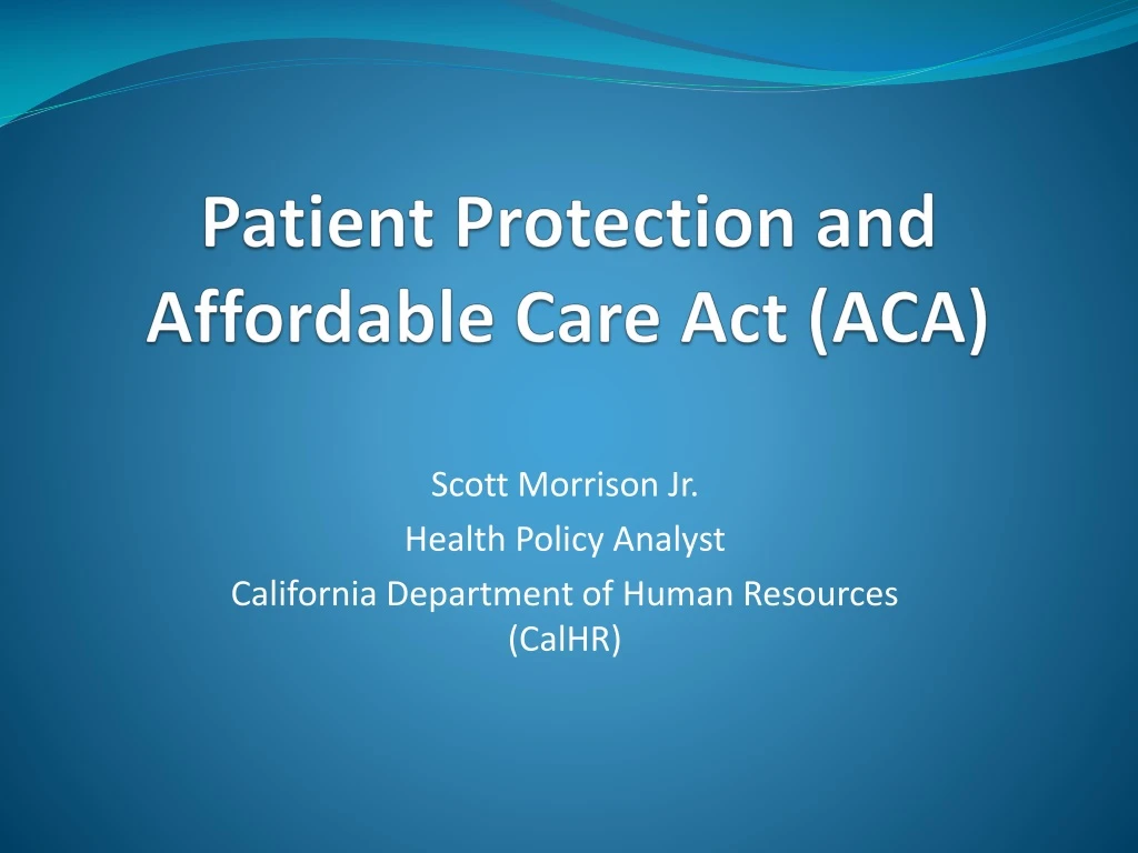 patient protection and affordable care act aca
