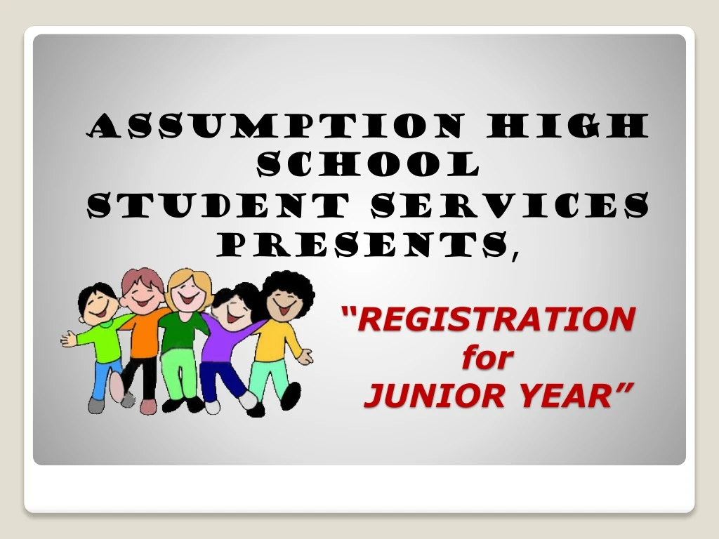 registration for junior year