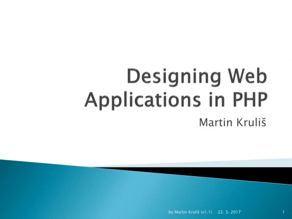 Designing Web Applications in PHP