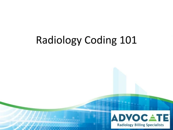Radiology Coding 101