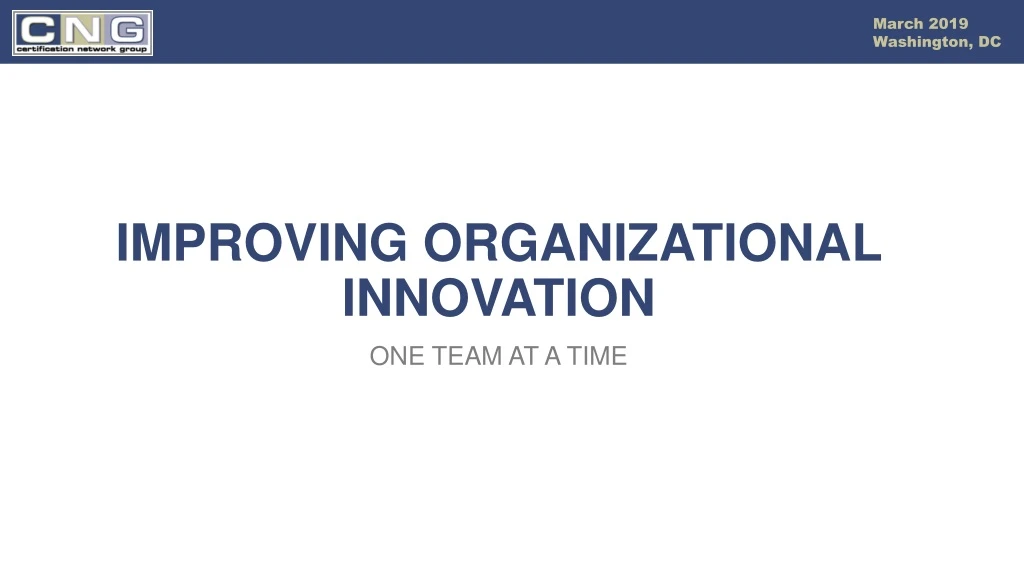 improving organizational innovation